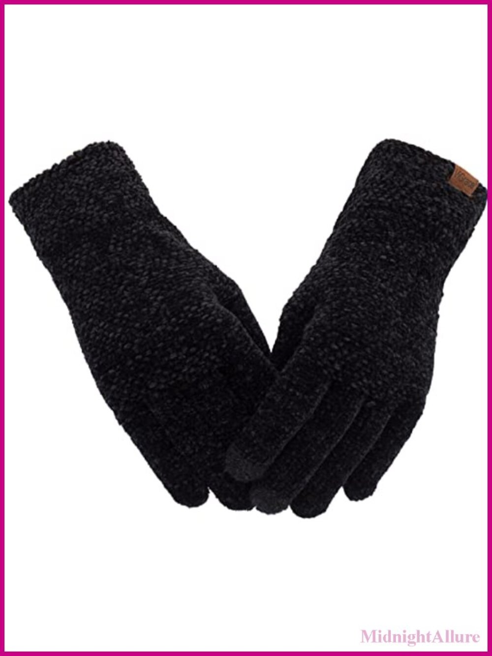 Chenille Winter Touchscreen Gloves with 3 Touch Screen Fingers